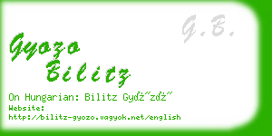 gyozo bilitz business card